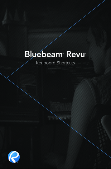 Keyboard Shortcuts - Bluebeam Technical Support