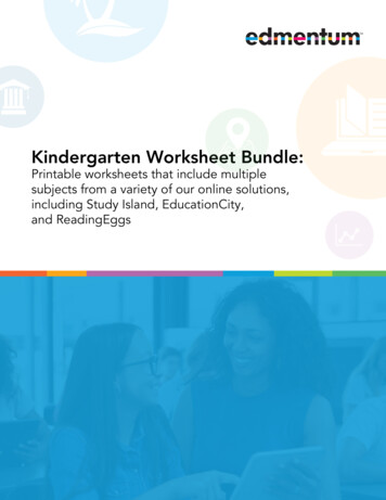 Kindergarten Workbook - Orchard School District