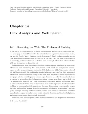 Chapter 14 Link Analysis And Web Search
