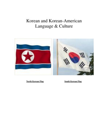 Korean And Korean-American Language & Culture