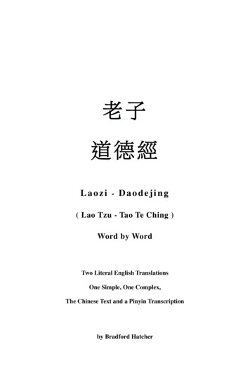 ( Lao Tzu - Tao Te Ching Word By Word
