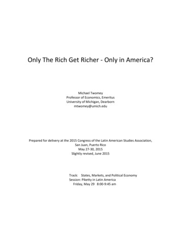 Only The Rich Get Richer - Only In America?