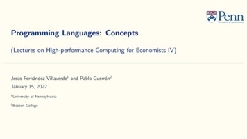 Programming Languages: Concepts