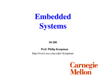 Embedded Systems - Carnegie Mellon University