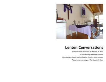 LENTEN CONVERSATIONS PDF - WordPress 