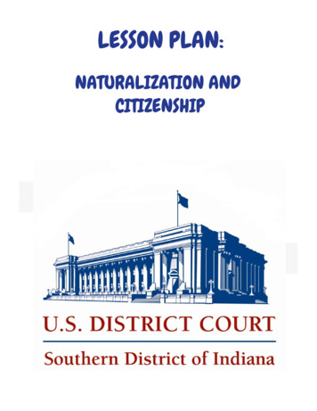 NATURALIZATION AND CITIZENSHIP - United States Courts