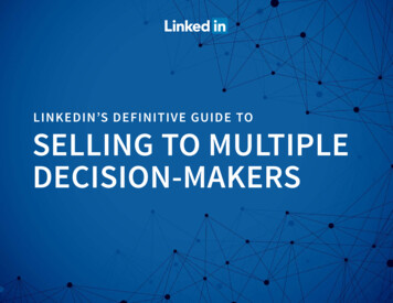 LINKEDIN’S DEFINITIVE GUIDE TO SELLING TO MULTIPLE .