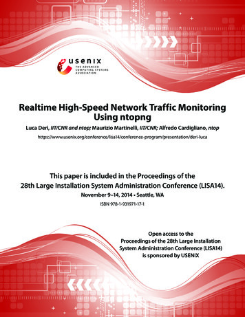 Realtime High-Speed Network Traffic Monitoring Using Ntopng