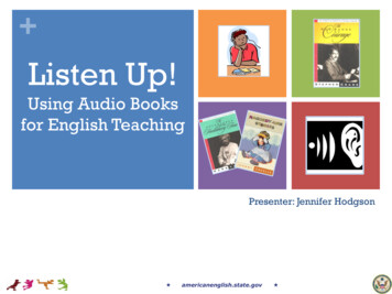 Listen Up! Using Audio Books For English Teaching