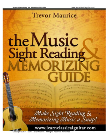 Music Sight Reading And Memorization Guide Www .