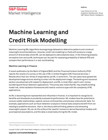 Machine Learning And Credit Risk Modelling - S&P Global