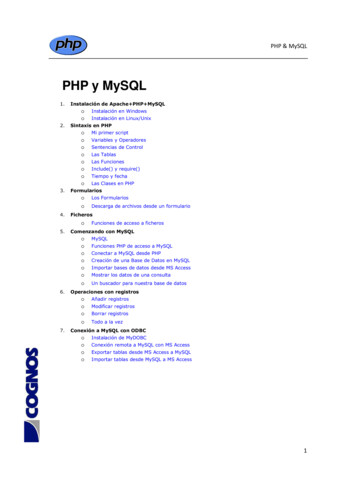 MANUAL PHP Y MYSQL - Clasespersonales 