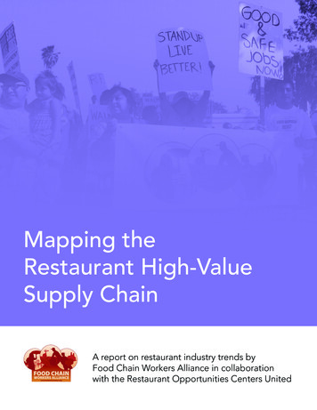 Mapping The Restaurant High-Value Supply Chain