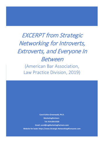 Excerpt From Strategic Networking For Introverts .