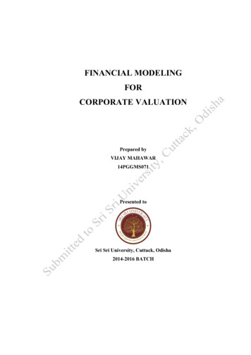 VI-Finance-Financial Modelling For Corporate Valuation