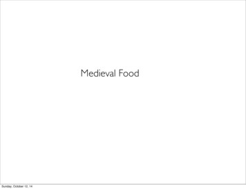 Medieval Food - Stanford University