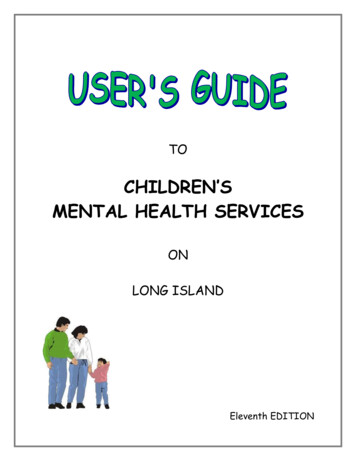 Mental Health Services Guide - Schoolwires