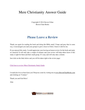 Mere Christianity Answer Guide - Brown Chair Books