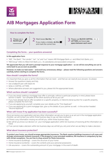 AIB Mortgages Application Form - Allied Irish Banks