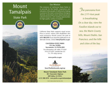Mount Our Mission Tamalpais T - CA State Parks
