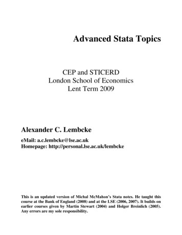 Advanced Stata Topics - LSE