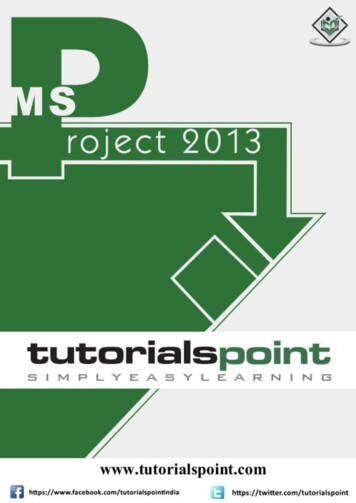 MS Project 2013 - Tutorialspoint