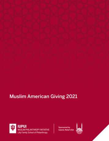 Muslim American Giving 2021 - IUPUI