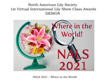 NALS 2021 Lily Show Floral Design Class Awards