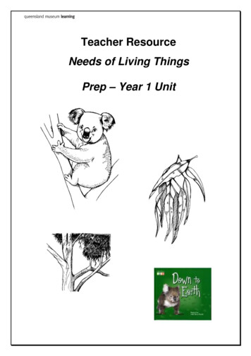 Needs Of Living Things - Teacher Resource Final