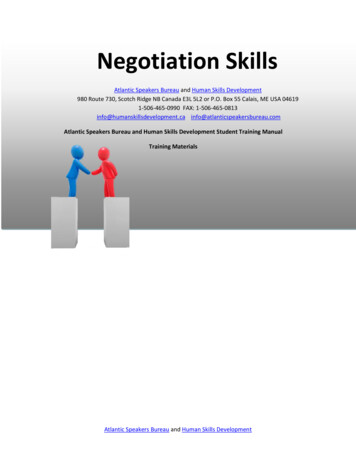 Negotiation Skills - Human Skills Development