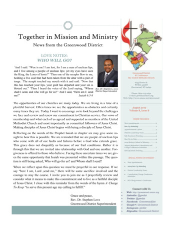 Together In Mission And Ministry - Umcsc 