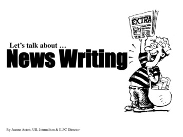 Let’s Talk About News Writing