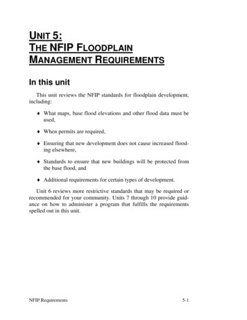 Unit 5: T Nfip Floodplain Management Requirements - Fema