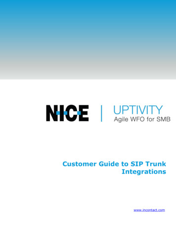 Customer Guide To SIP Trunk Integrations