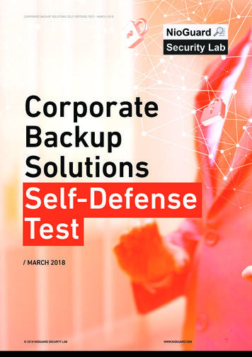 Corporate Backup Solutions Self-Defense - Bitpipe