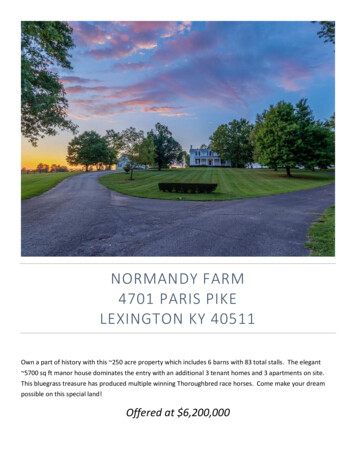 NORMANDY FARM 4701 PARIS PIKE LEXINGTON KY 40511