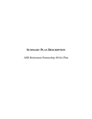 AHS Retirement Partnership 401(k) Plan