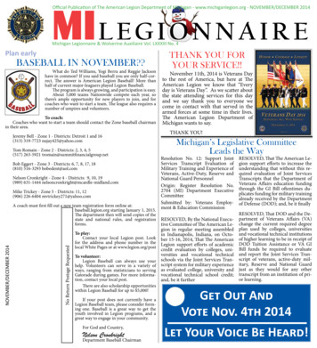 Official Publication Of The American Legion Department Of Michigan .