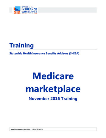 Medicare Marketplace, November 2016 Training