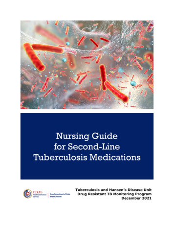 Nursing Guide For Second-Line Tuberculosis Medications