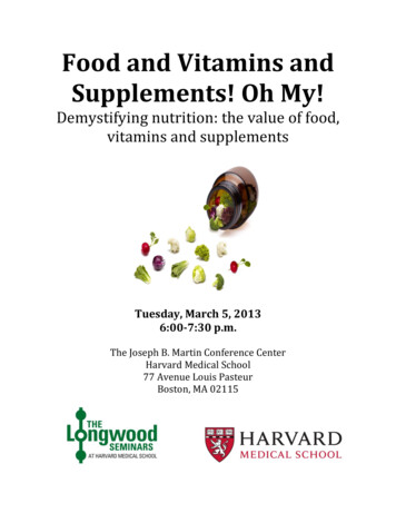 Food And Vitamins And Supplements! Oh My!