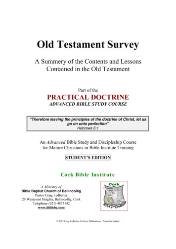 Old Testament Survey - Student - Biblebc