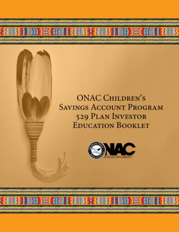 ONAC Children's Savings Account Program 529 Plan Investor Education Booklet