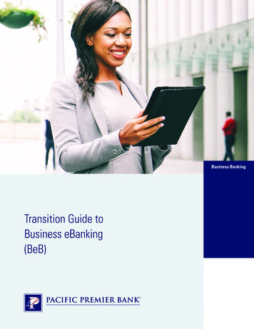 Transition Guide To Business EBanking (BeB) - PPBI