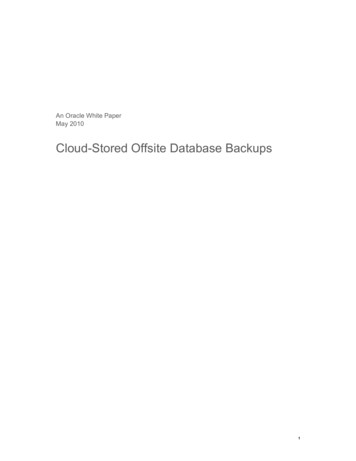 Cloud-Stored Offsite Database Backups - DLT Solutions