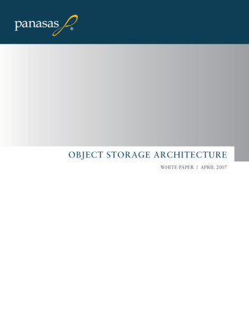 Object Storage Architecture - Sstc