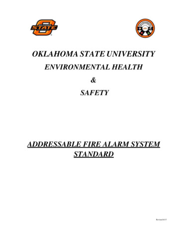 OSU EHS Addressable Fire Alarm System Standard