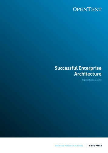 Successful Enterprise Architecture - OpenText