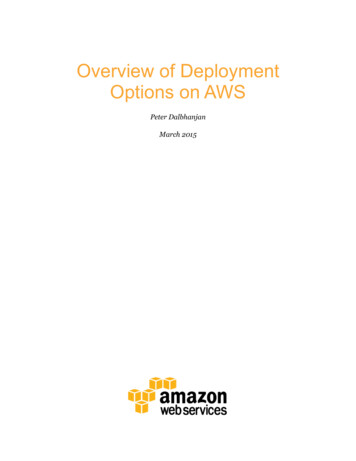 Overview Of Deployment Options On AWS
