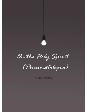 On The Holy Spirit - Monergism